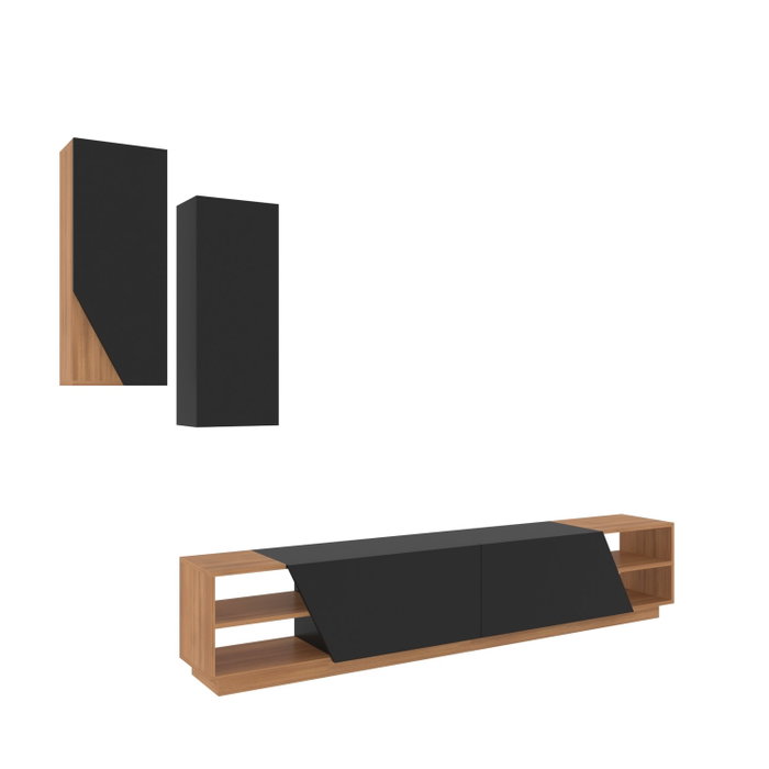 Hanah Home Zebra Negro y Teca